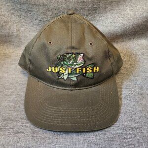 Signatures Green Embroidered Bass Just Fish Snapback Hat